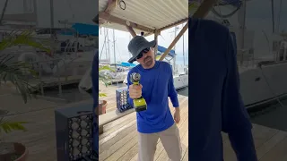 Building steps out of marina scraps  #sailingbyefelicia #sailingvacation #sailingyachtcharter