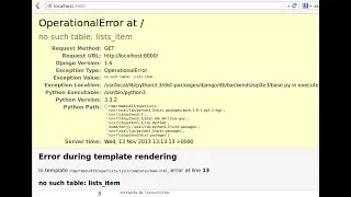 Django OperationalError solution no such table