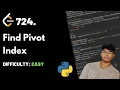 Find Pivot Index LeetCode 724 Theory Python code