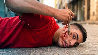 مقلب رسم الجروح السنمائية  بامي (رد فعلها)😱
