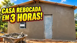 esse pedreiro rebocou uma casa inteira em 3 Horas 