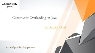 Constructor Overloading in Java Programming in Hindi What is Constructor Overloading