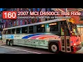 NJ Transit 160 Bus Ride 2007 MCI D4500CL 7141 from Elmwood Park to New York via Meadowlands