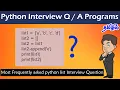 Most Frequently Asked Python interview questions in Tamil List Operations