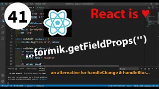 41 - formik getFieldProps in React an alternative for handleChange handleBlur