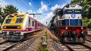 🚆 EMU vs Diesel Train Epic Back to Back Crossings 😱 | Indian Railway Simulator 2026