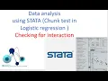 Interaction terms in logistic regression using STATA