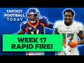 Week 17 Roster Breakdown Playoff Rankings Projections 2022 Fantasy Football Advice