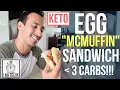 Ultra Low-carb Breakfast Sandwhich YouTube Shorts