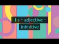 It s Adjective Infinitive Unit 5I Level A2