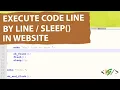 How to Execute Run PHP Code Line by Line After Time Delay in Website Show Code After Few Second