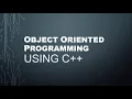 Object Oriented Programming Part 2