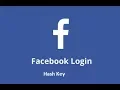 Facebook Giris Uygulamasi icin Hash Key Ogrenme