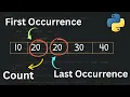 First Last Count of Occurrences in Sorted List Binary Linear Search Tutorial Python