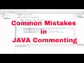 4 Common Mistakes in JAVA Commenting - Malayalam Tutorial