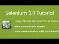 17 How to customize Extent Reports and embed Screenshots Selenium 2018 Tutorial C Visual Studio