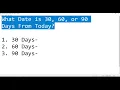 What Date Is 30 60 or 90 Days From Today Quick Calculator