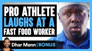 pro athlete laughs at a fast food worker dhar mann bonus
