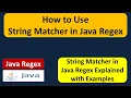 How to Use String Matcher in Java Regex Java Regular Expressions Regex in java
