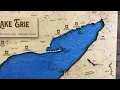 Lake Erie Engraved Map by Sportsman s Connection