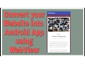 How to convert website into android app using WebView in Android Studio