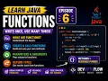 Functions in Java Methods Parameters Return Types Java Programming Course - Episode 6