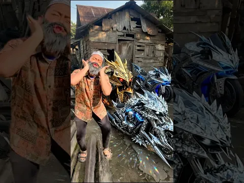 orang kaya punya tiga motor mewah, orang miskin punya tiga motor butut !