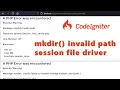 Mengatasi Error Message mkdir Invalid path Codeigniter