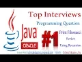 Fibonacci Series Using Recursion in Java in Hindi