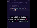 stop using open files in python use with method in python