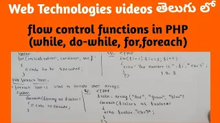 PHP Loops while loop do-while loop for loop foreach loop with syntax and examples