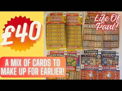 Download MP3 £40 of scratch cards. A mix of £5, £3 and £2 scratch cards from the Lottery, looking for a big win!