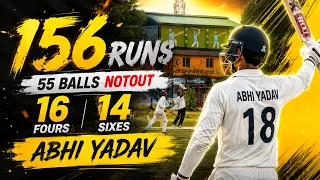 156(55)* Abhi Yadav 🔥🏏॥Ball by Ball full video॥#cricket #cricketlover #trending #viral #foryou 