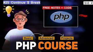 PHP Continue Break Statement Tutorial PHP Tutorial for MSBTE Diploma Students -