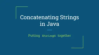 Concatenating Joining Strings in Java
