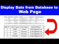 16 How to Display fetch data from database in php Display data in HTML table cyber warriors