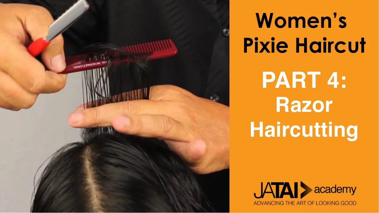 Pixie Haircut for Women - Razor Haircutting - Part 4