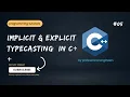 Part 5 - Implicit Explicit Typecasting in C Urdu Hindi