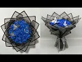 Download Lagu DIY | How to Make a Bouquet of Roses from Satin Ribbons Easy | Wrapping a Round Flower Bouquet
