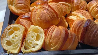 Bisa difrozenkan! Panggang Kapan Saja, Tanpa Korsvet,Tanpa Melipat Adonan.Croissant Simple, Pastry.