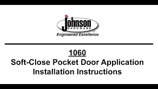 Johnson Hardware 1060 Soft-Close Pocket Door Hardware