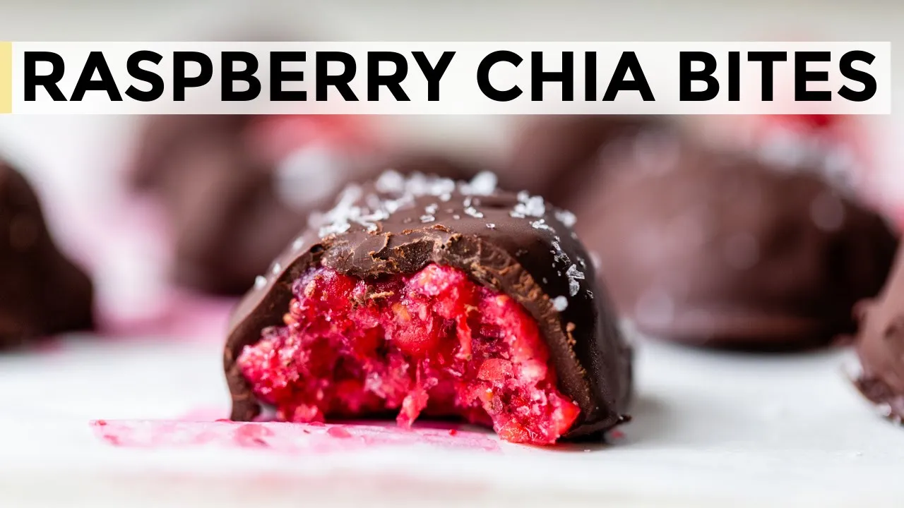 CHOCOLATE COVERED RASPBERRY CHIA DROPS   just 5-ingredients!