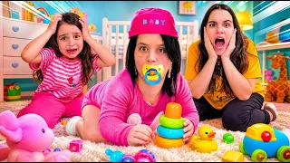 Marina e Elisa são Babás por um dia da mamãe