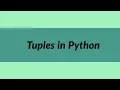 Tuples in Python Meet Python Learn Python
