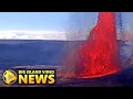 Lagu Lava barst uit in Kīlauea, aflevering 40, waarschuwingsbericht uitgegeven voor gaswolk (12 januar...
