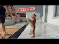 Download Lagu So clever! Monkey Kyo asks Dad to do THIS before bath time!