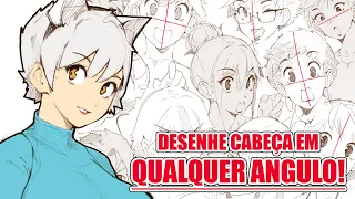 Como Desenhar Cabeça de Anime - QUALQUER ÂNGULO!