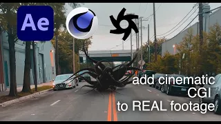 After Effects \u0026 Cinema 4D \u0026 Octane Workflow - Add 3D / CGI to Real Footage VFX (EASY)