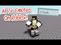 All e Emote Chat Commands on Roblox 2025