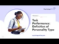 Task Performance Definition of Personality Type - Essay Example